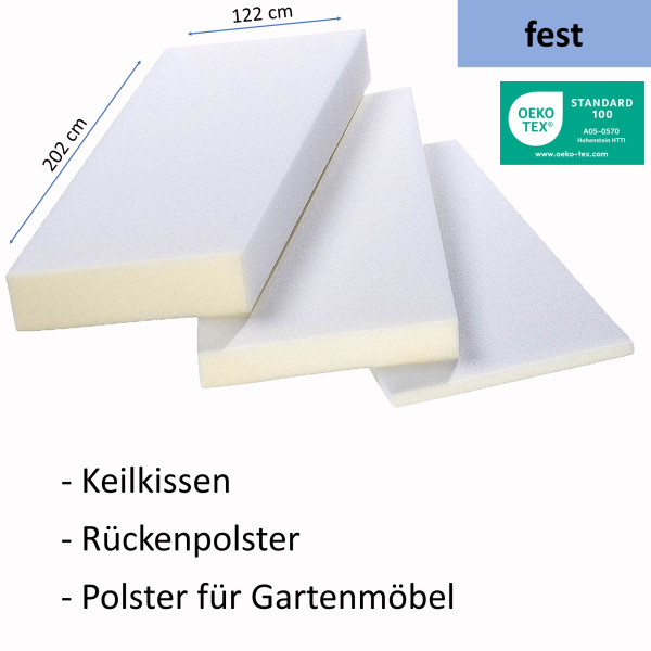 Schaumstoff Platten RG 4060 202x122cm Stärke 1-10cm / fest