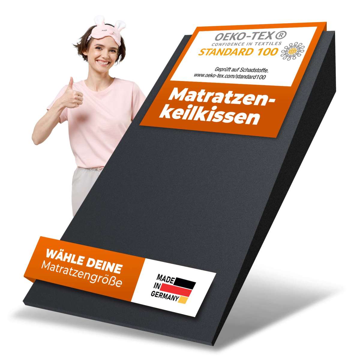 Matratzenkeil Keilkissen Anti Reflux für gesünderen und erholsameren Schlaf von Saarschaum ®