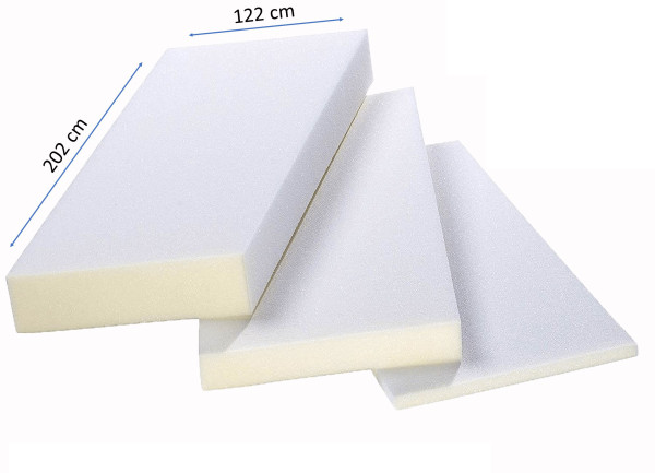 Schaumstoff Platten RG 1832 202x122cm Stärke 1-12cm / mittelfest