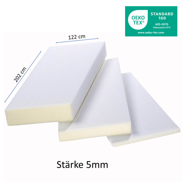 Schaumstoff Platte Restposten veschiedene Qualitäten / Stärke 5mm