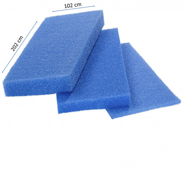 Filterschaumstoff Platte PPI 10 / 202x102cm / Stärke 1-10cm