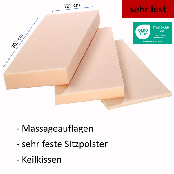 Schaumstoff Platten RG 5078 202x122cm Stärke 1-10cm / sehr fest