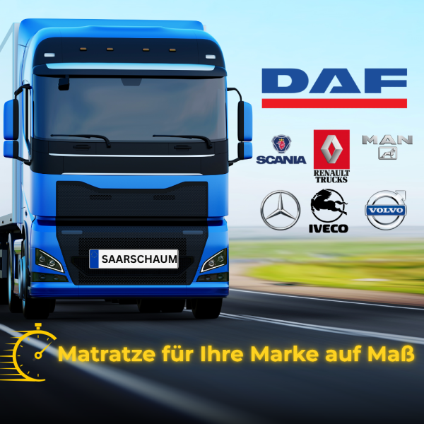 LKW-Matratze für viele Typen in verschiedenen Ausführungen