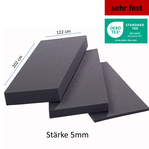 5mm Schaumstoff Platte FSA 2560 202x122cm / sehr fest