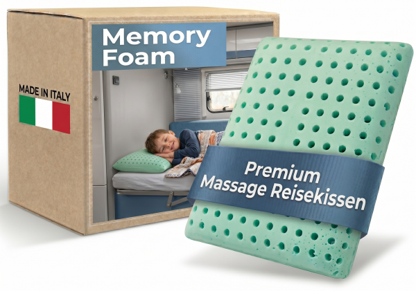 Visco Massage Reisekissen aus Memory Schaum